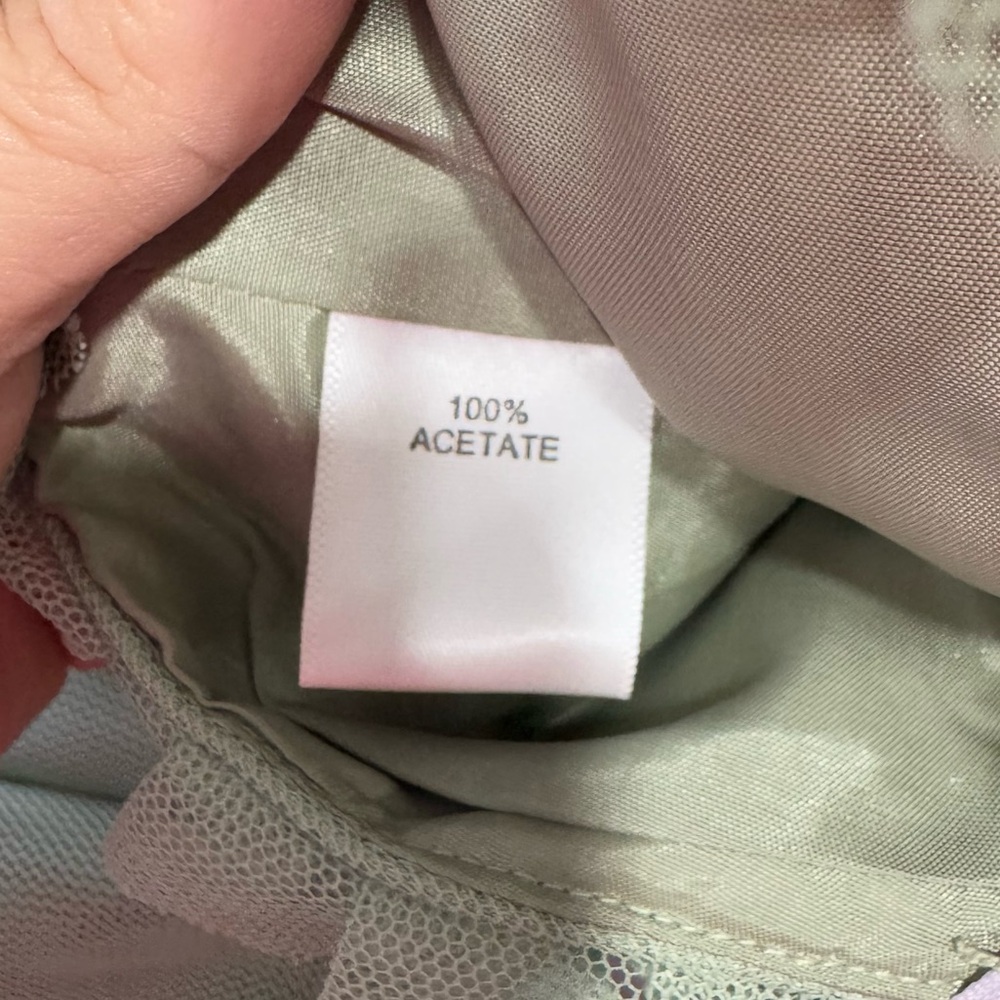 Vera Wang Maids Designer Light Green Tulle Bubble Hem Mini Dress Size 8 - Picture 6 of 8